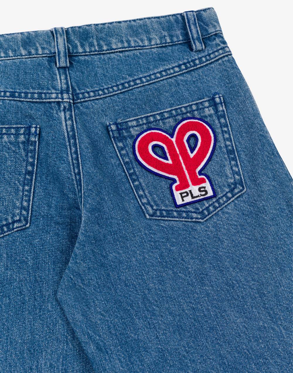 Philosophy Di Lorenzo Serafini Kids pantalone in denim con patch 'doppia P' I Più Venduti