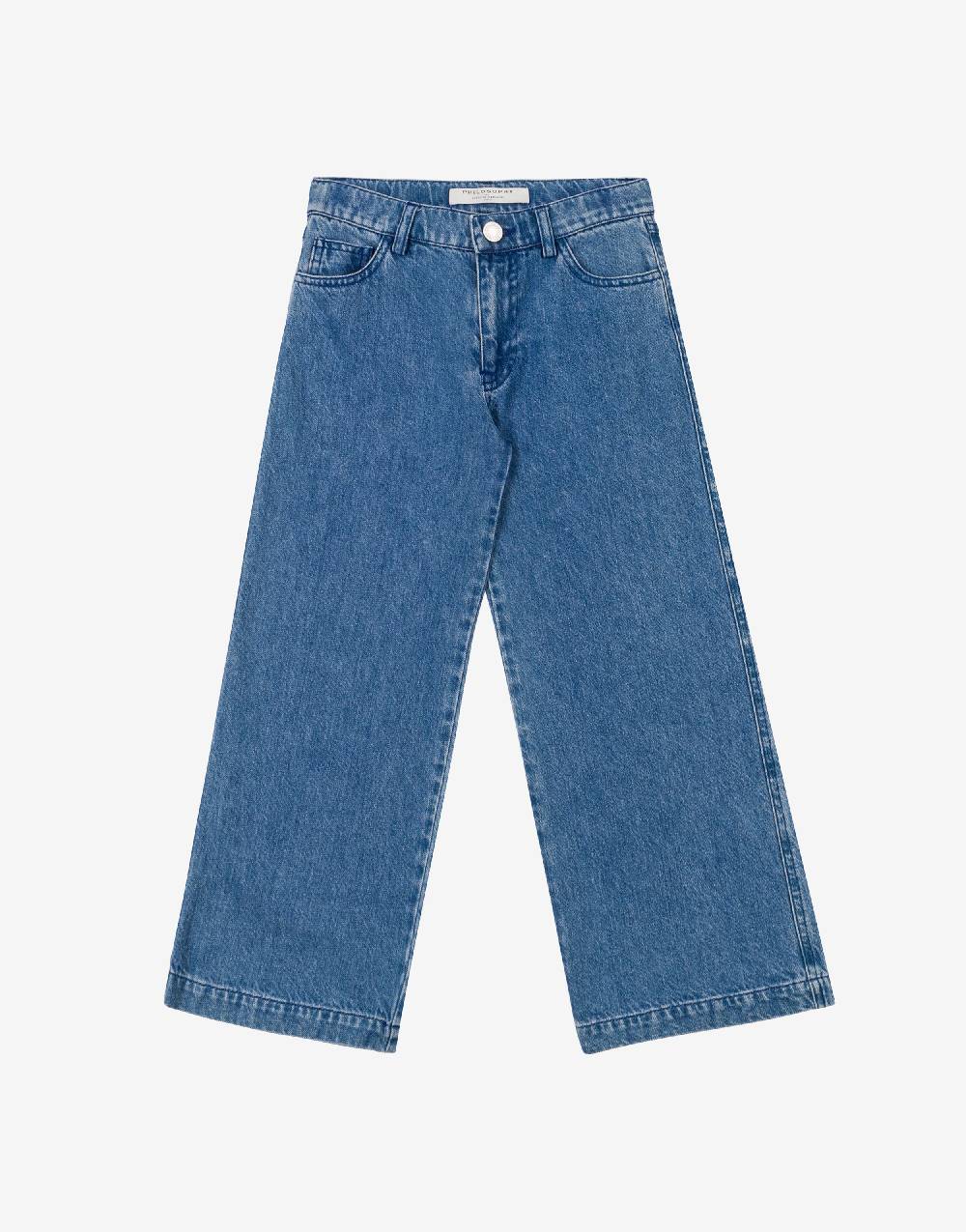 Philosophy Di Lorenzo Serafini Kids pantalone in denim con patch 'doppia P' I Più Venduti