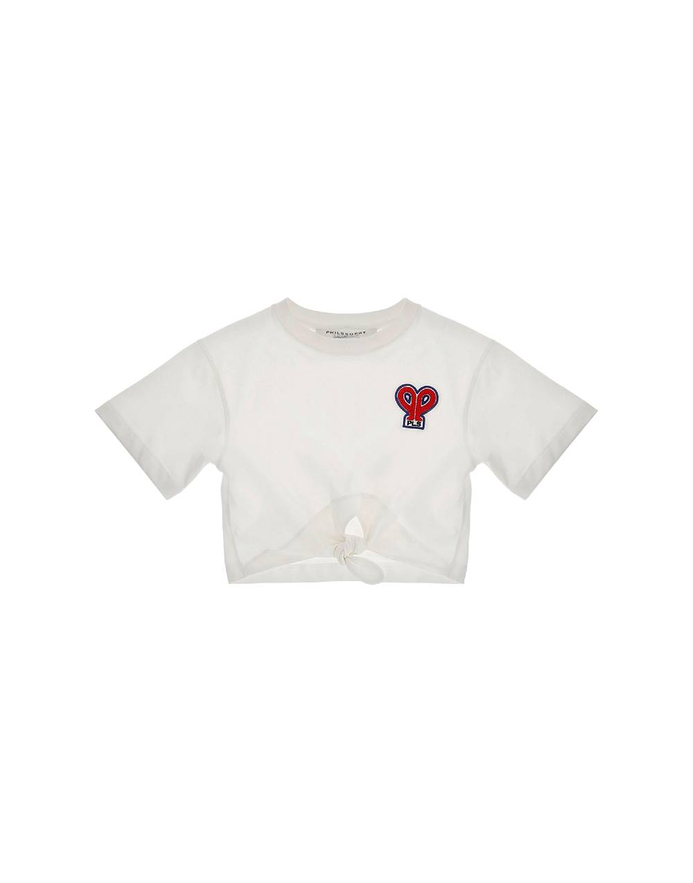 Philosophy Di Lorenzo Serafini Kids t-shirt crop con patch 'doppia P' Vendite Flash