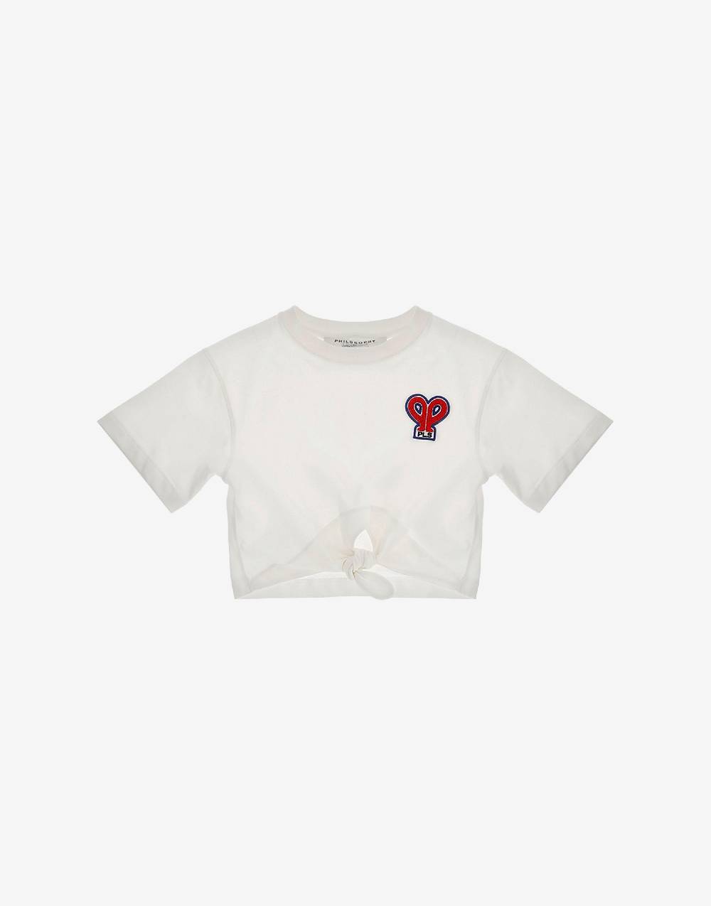 Philosophy Di Lorenzo Serafini Kids t-shirt crop con patch 'doppia P' Vendite Flash