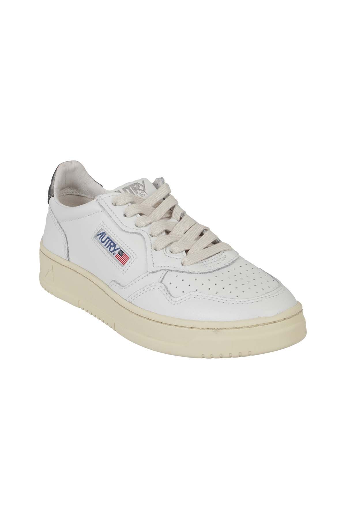 AUTRY Sneakers Medalist Low Women White Silver Nuova