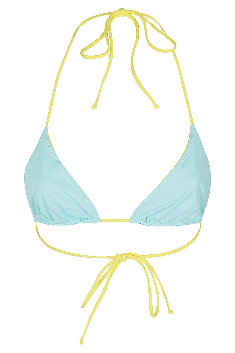 MC2 SAINT BARTH Bikini Top Double Giallo e Azzurro In Saldo