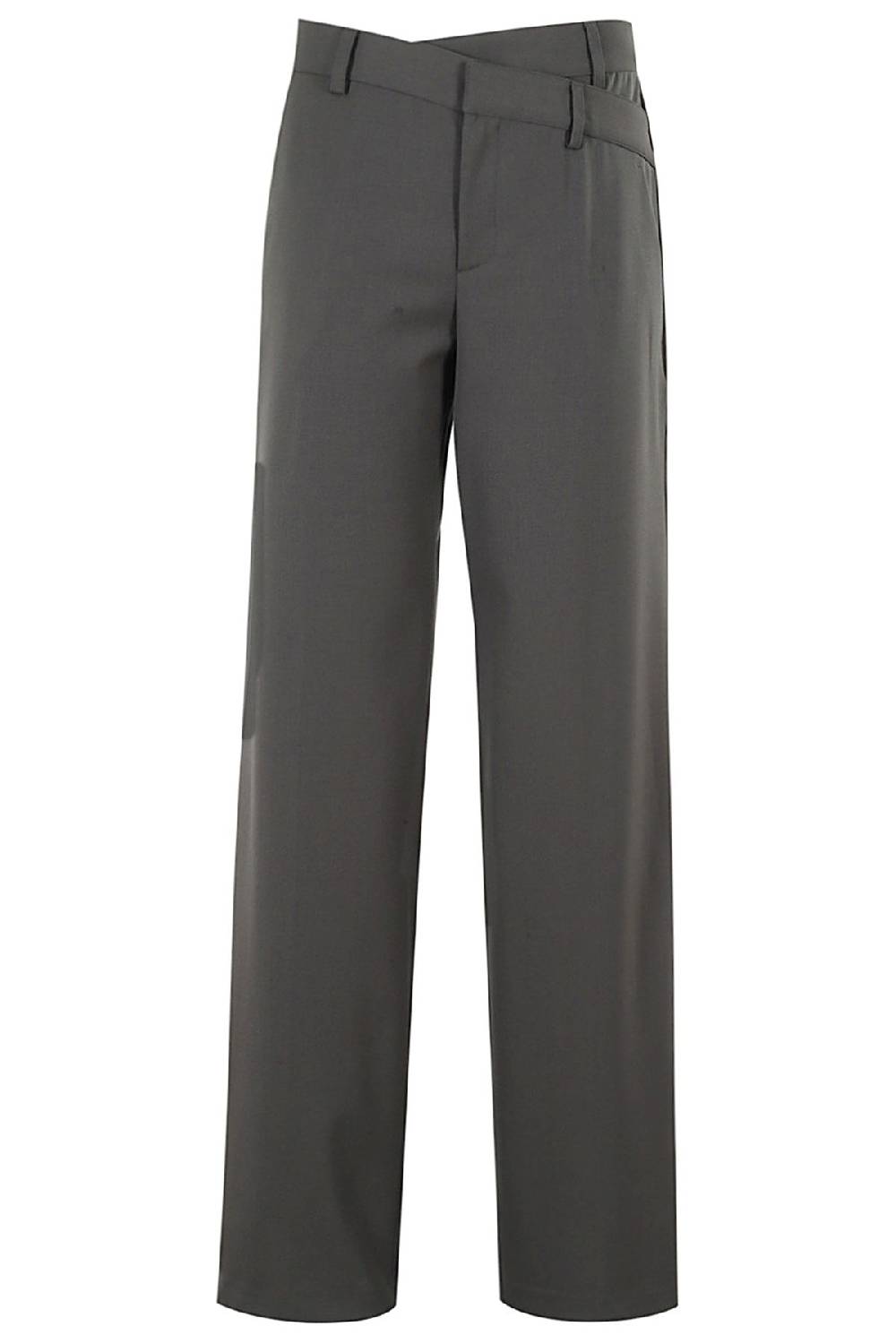 FEDERICA TOSI Pantalone Doppia Cinta Grigio Vendite Flash