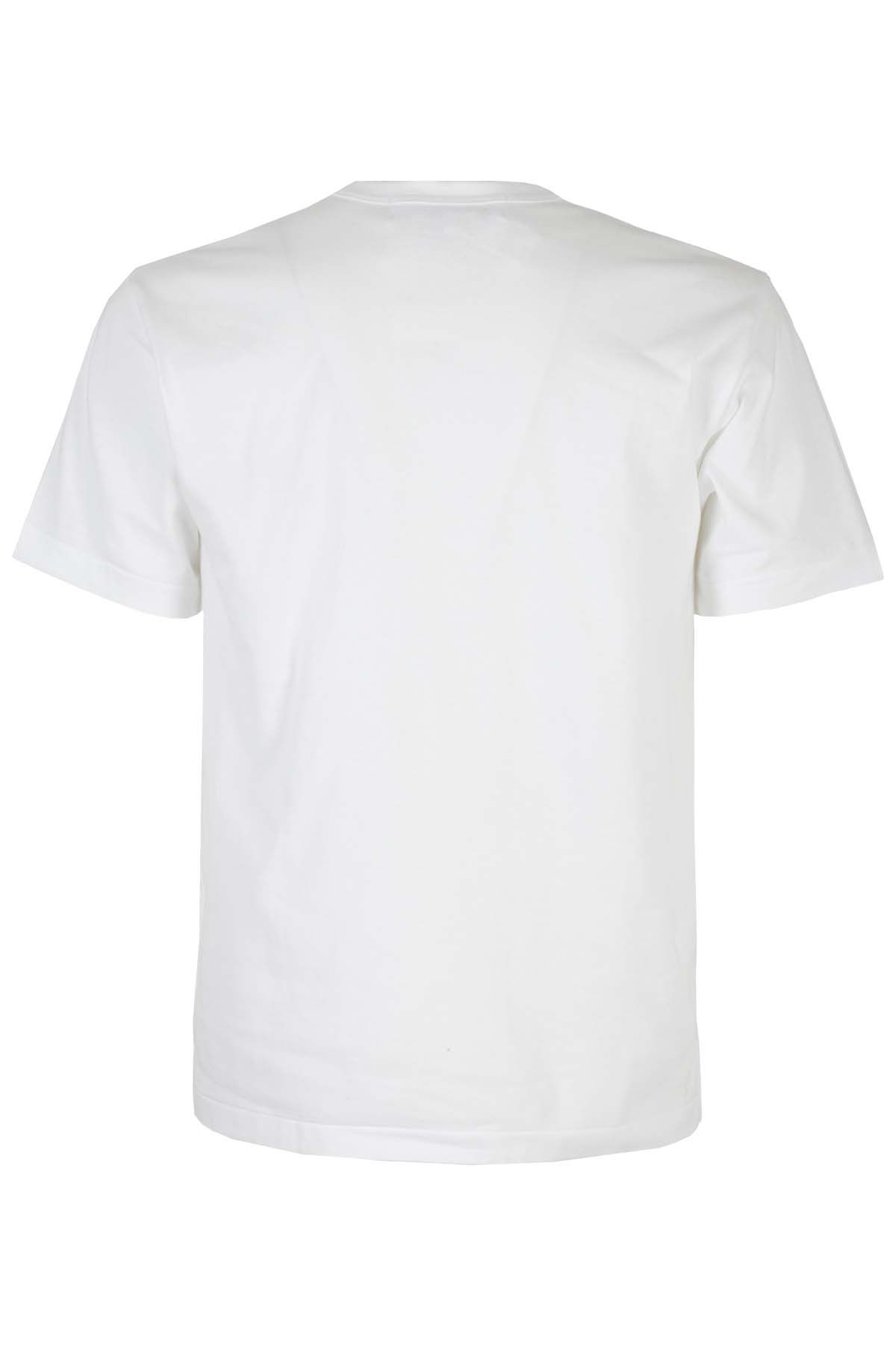 COMME DES GARCONS PLAY T-shirt Red Hearts Bianca Economico