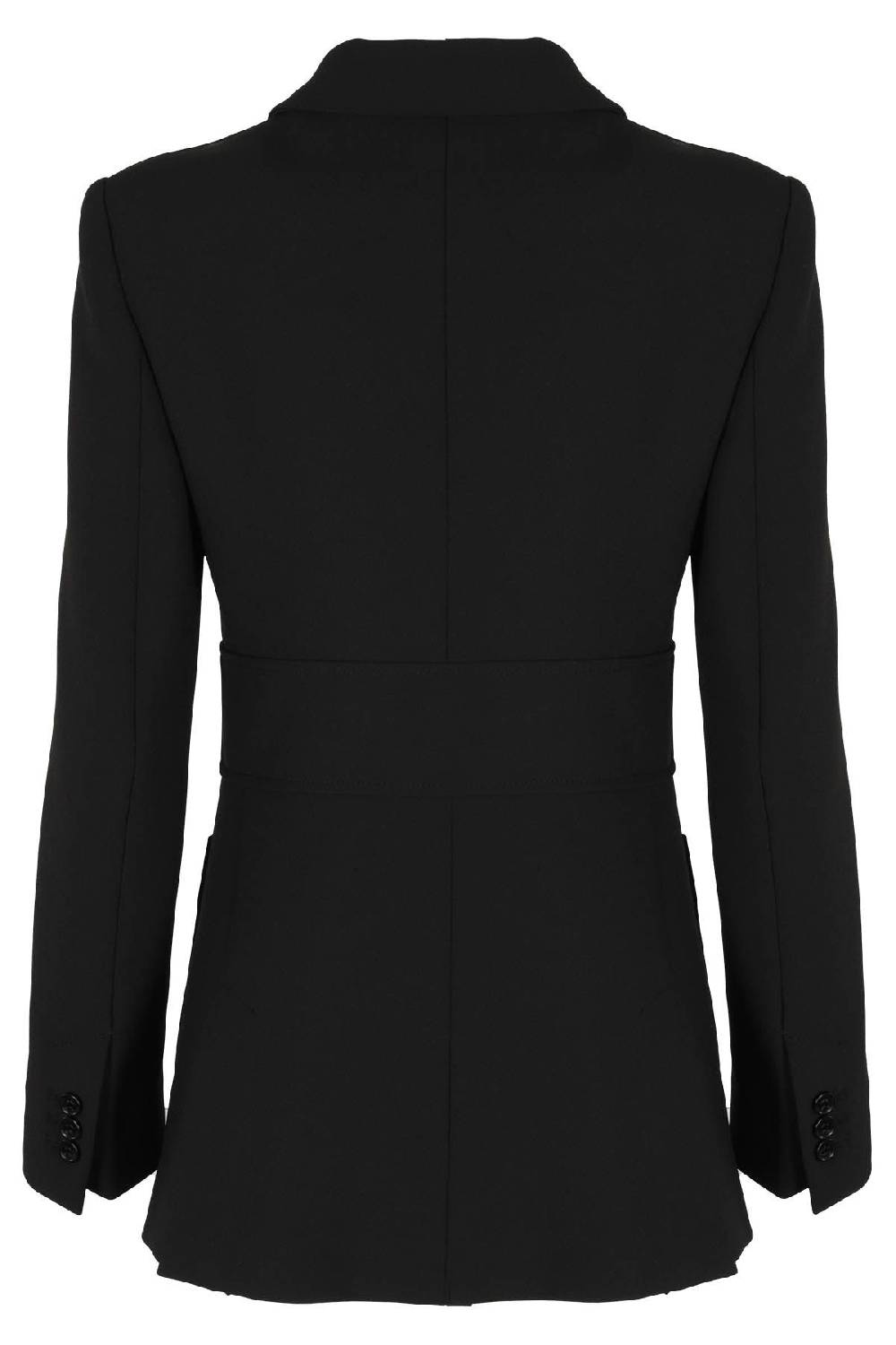 REDVALENTINO Giacca Monopetto Nera Cintura Oro Presa