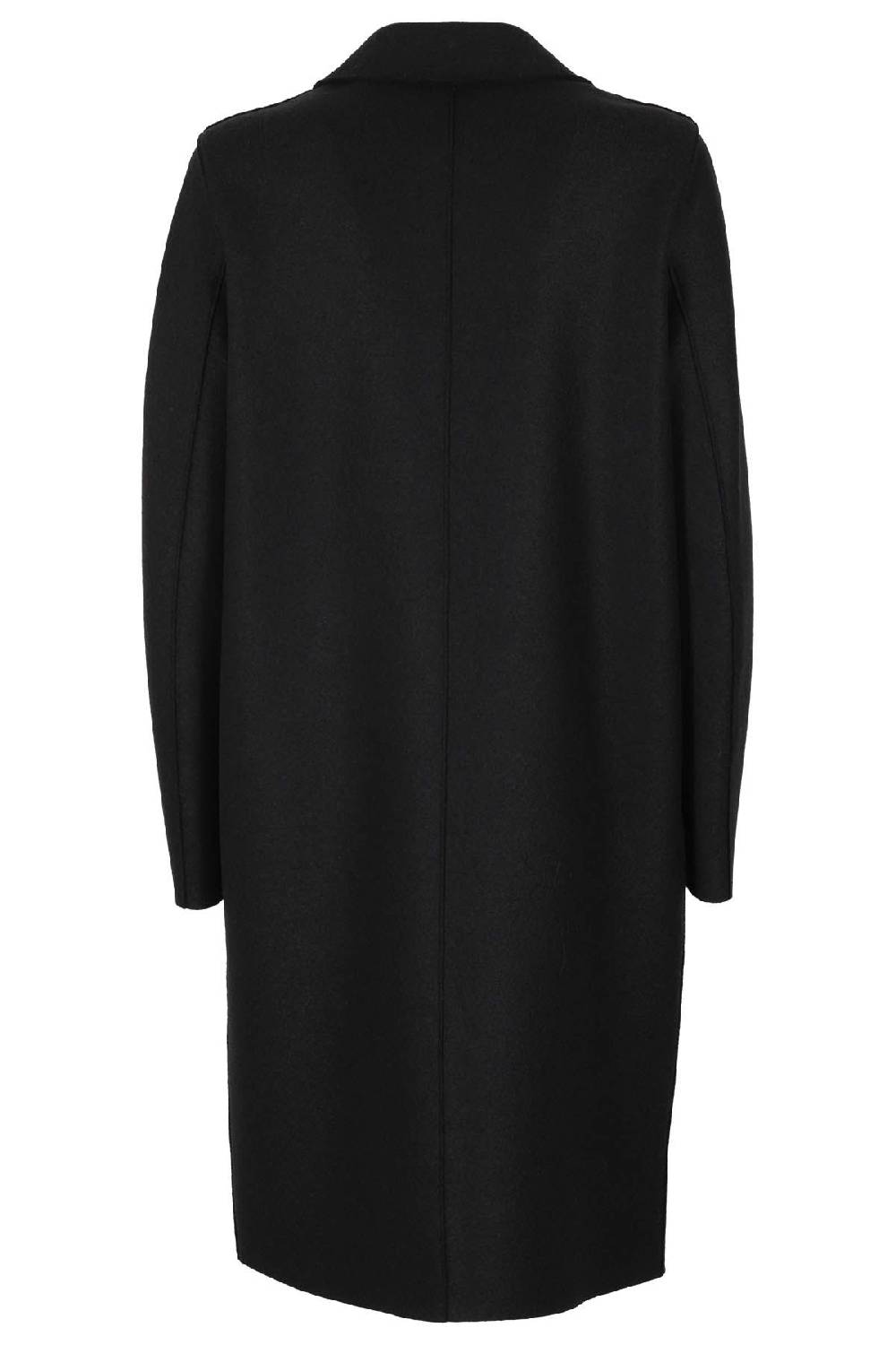 HARRIS WHARF LONDON Cappotto Over Lungo Nero Presa
