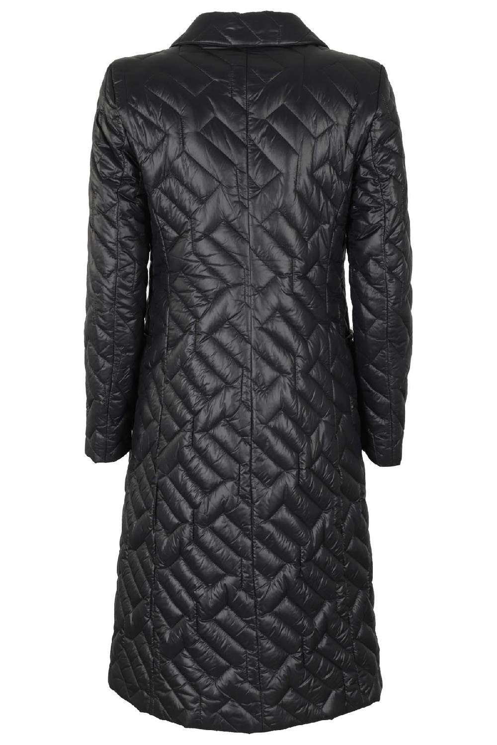 SEVENTY Cappotto Trapuntato Lungo Nero Economico