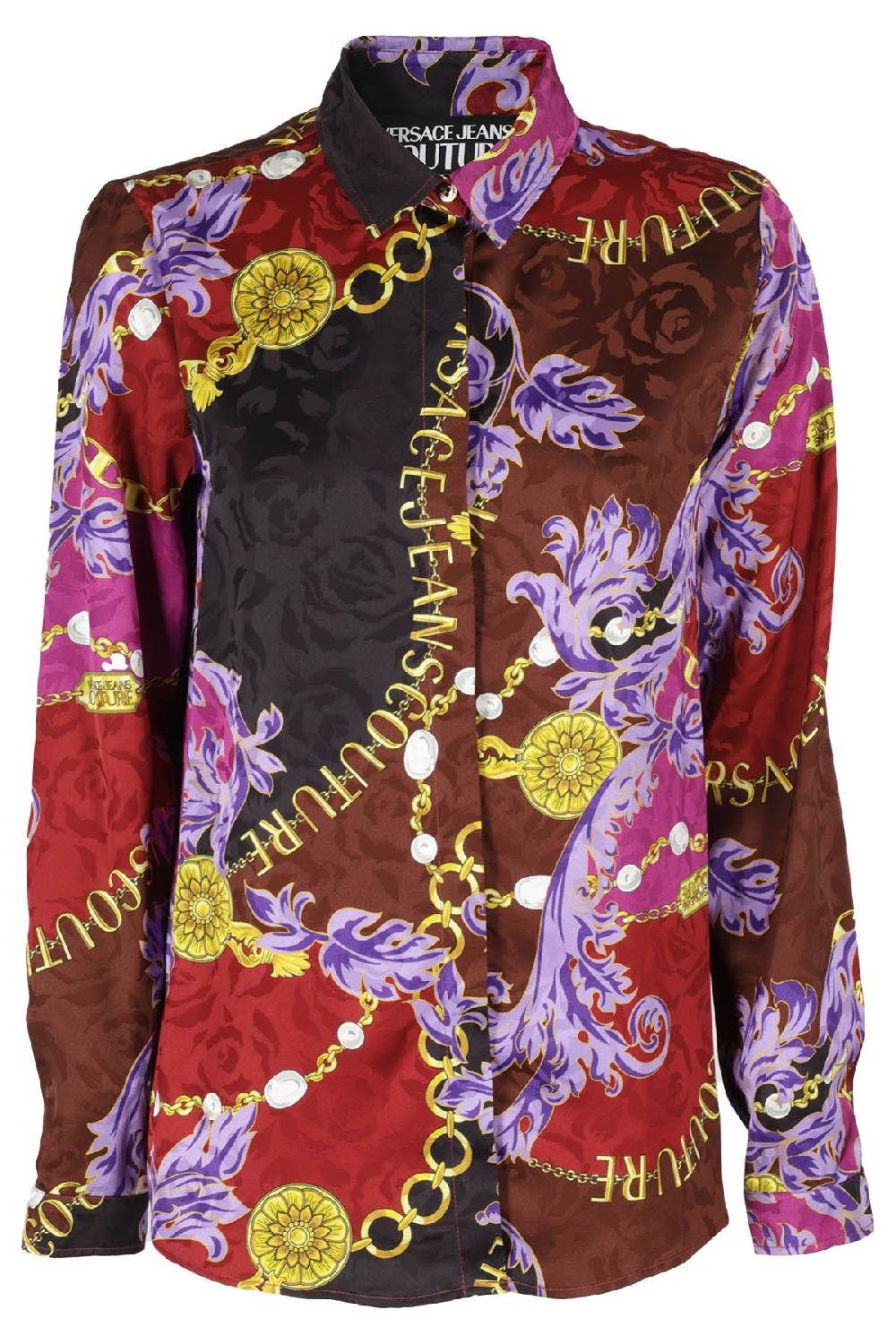 VERSACE JEANS COUTURE Camicia Jacquard Chain Multicolor
