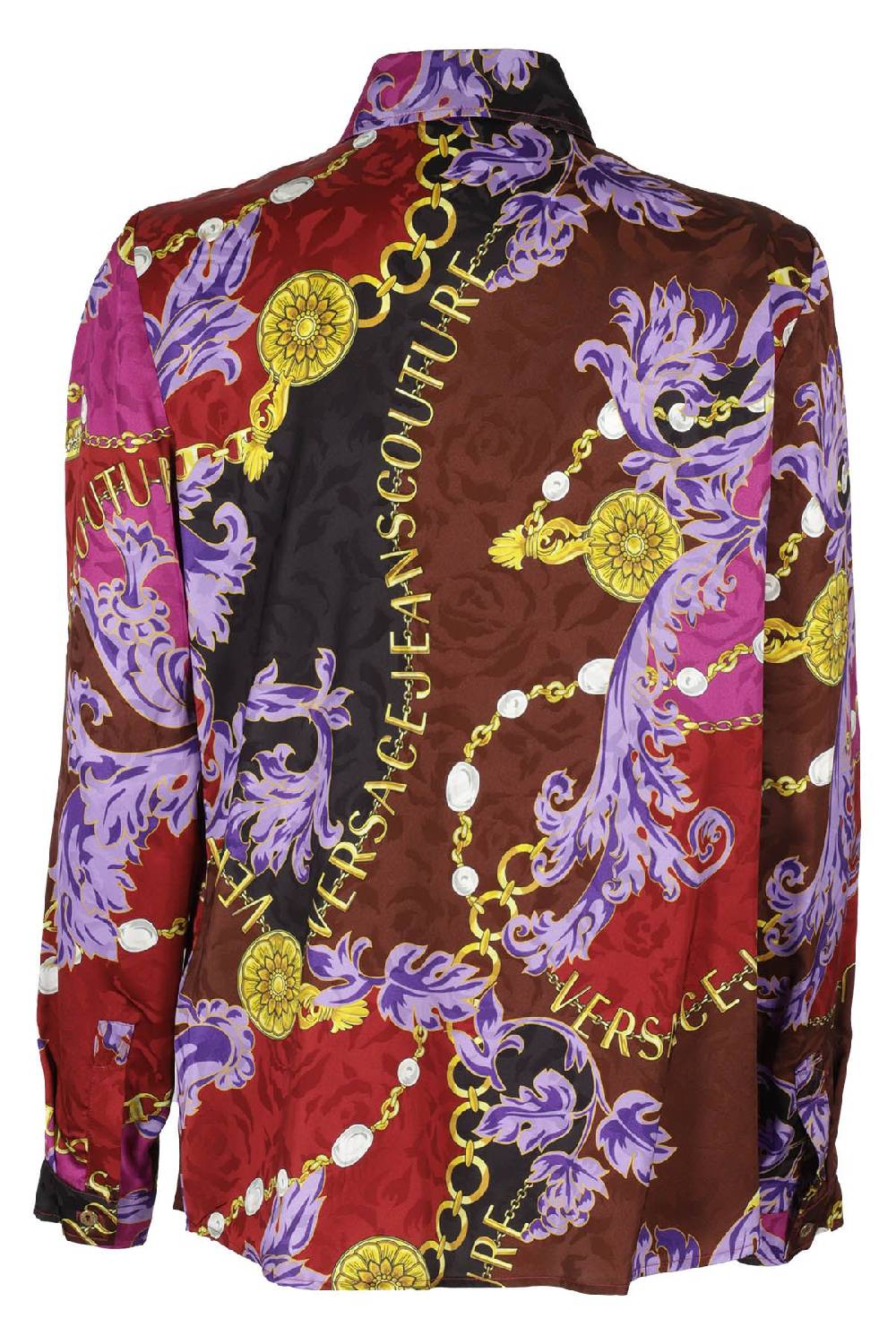 VERSACE JEANS COUTURE Camicia Jacquard Chain Multicolor In Vendita