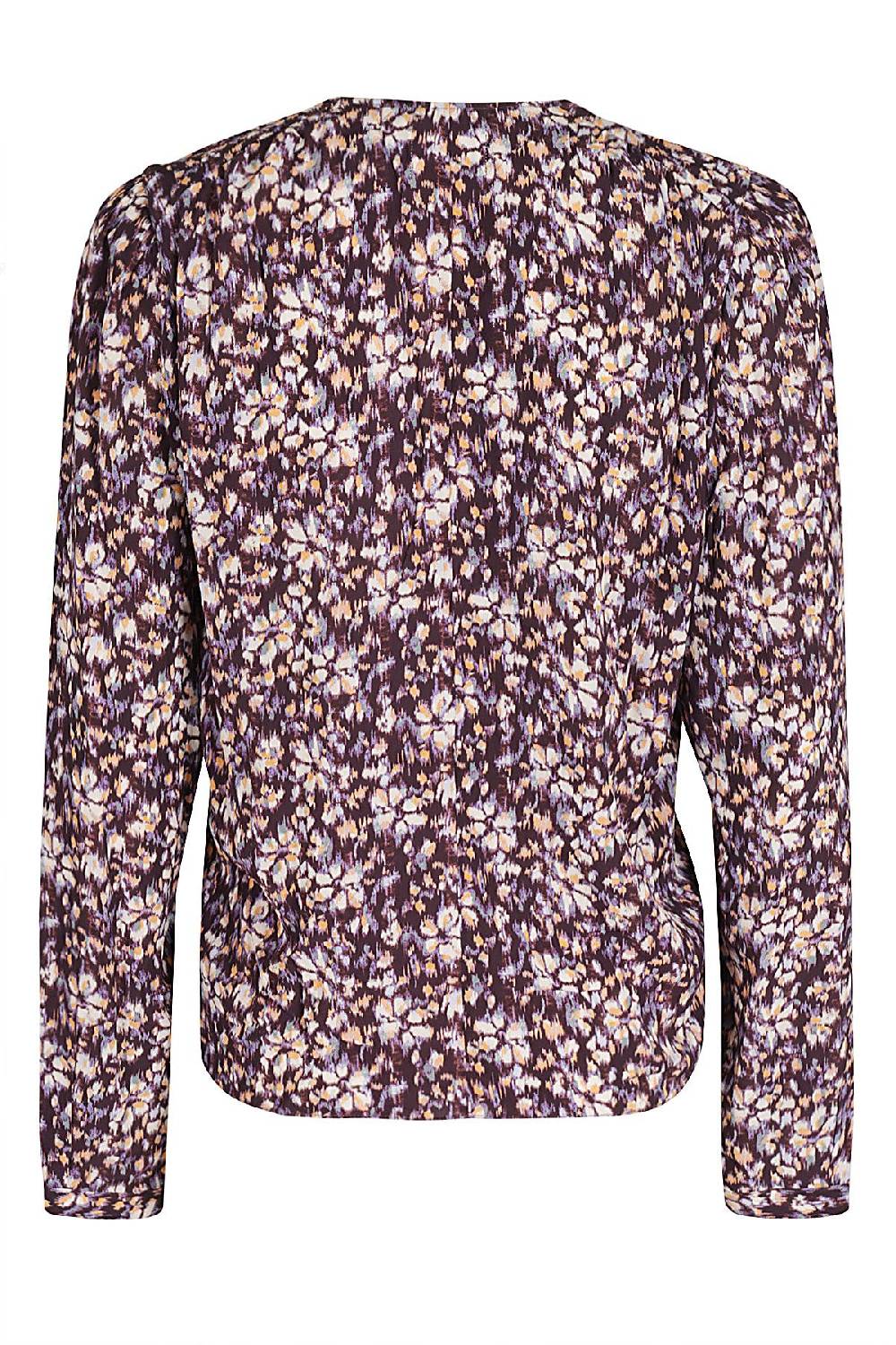 MARANT ETOILE Camicia Eddy Floreale Viola Arancio Vendita Calda