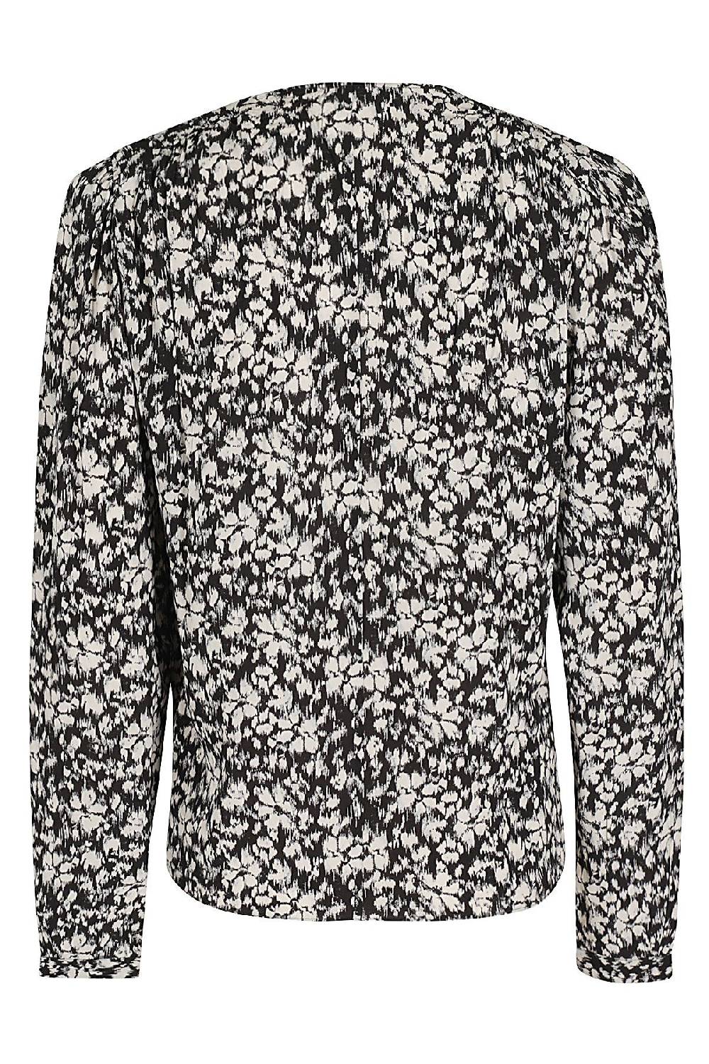 MARANT ETOILE Camicia Eddy Floreale Nera Bianca Vendita Economica