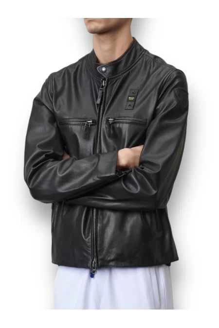 BLAUER GIUBBINO PELLE FODERATO Hotsell