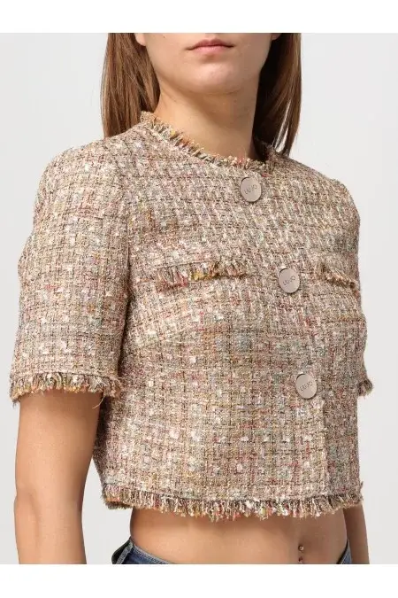 LIU JO COLLECTION GIACCA CROPPED SFRANGIATA Qualità