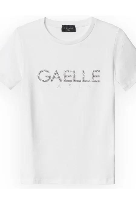 GAELLE T-SHIRT CON LOGO STRASS Vendite Flash