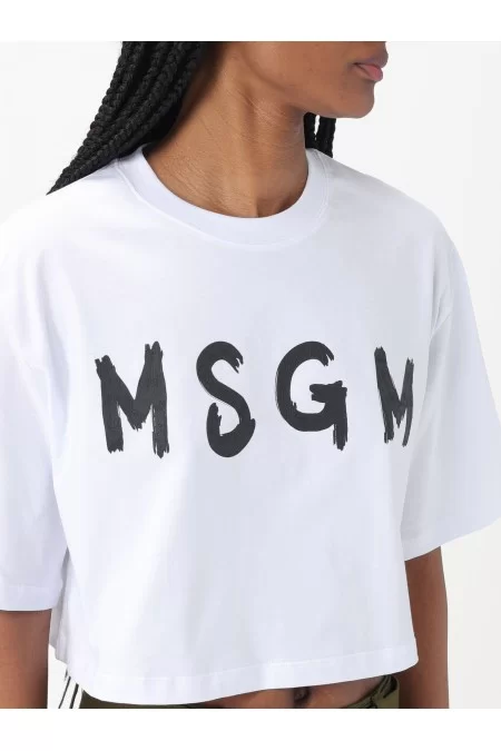 MSGM MSGM Maglietta da donna in cotone biologico, comoda e alla moda I Più Venduti