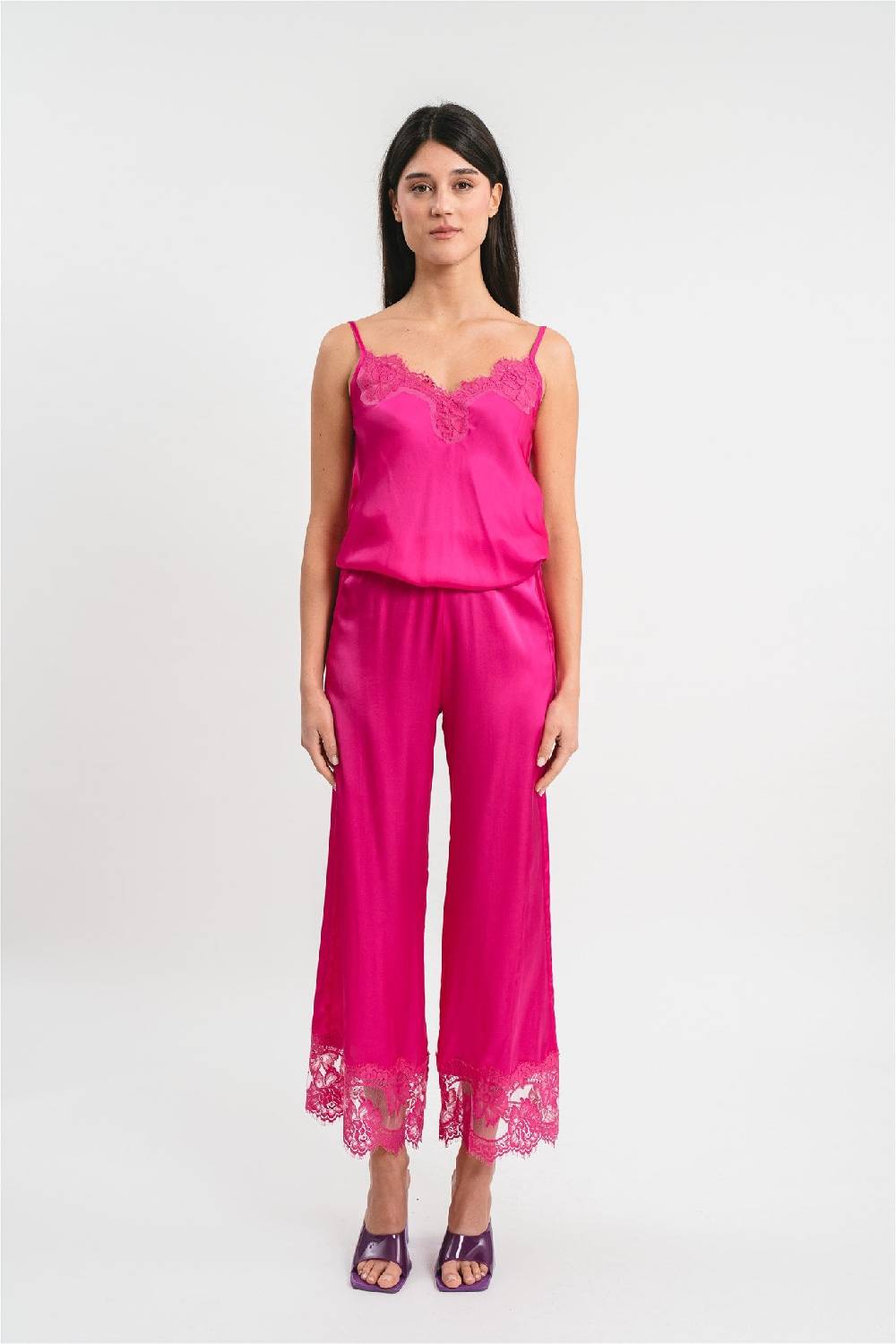 Pink Memories Pantalone con dettagli in pizzo Italy
