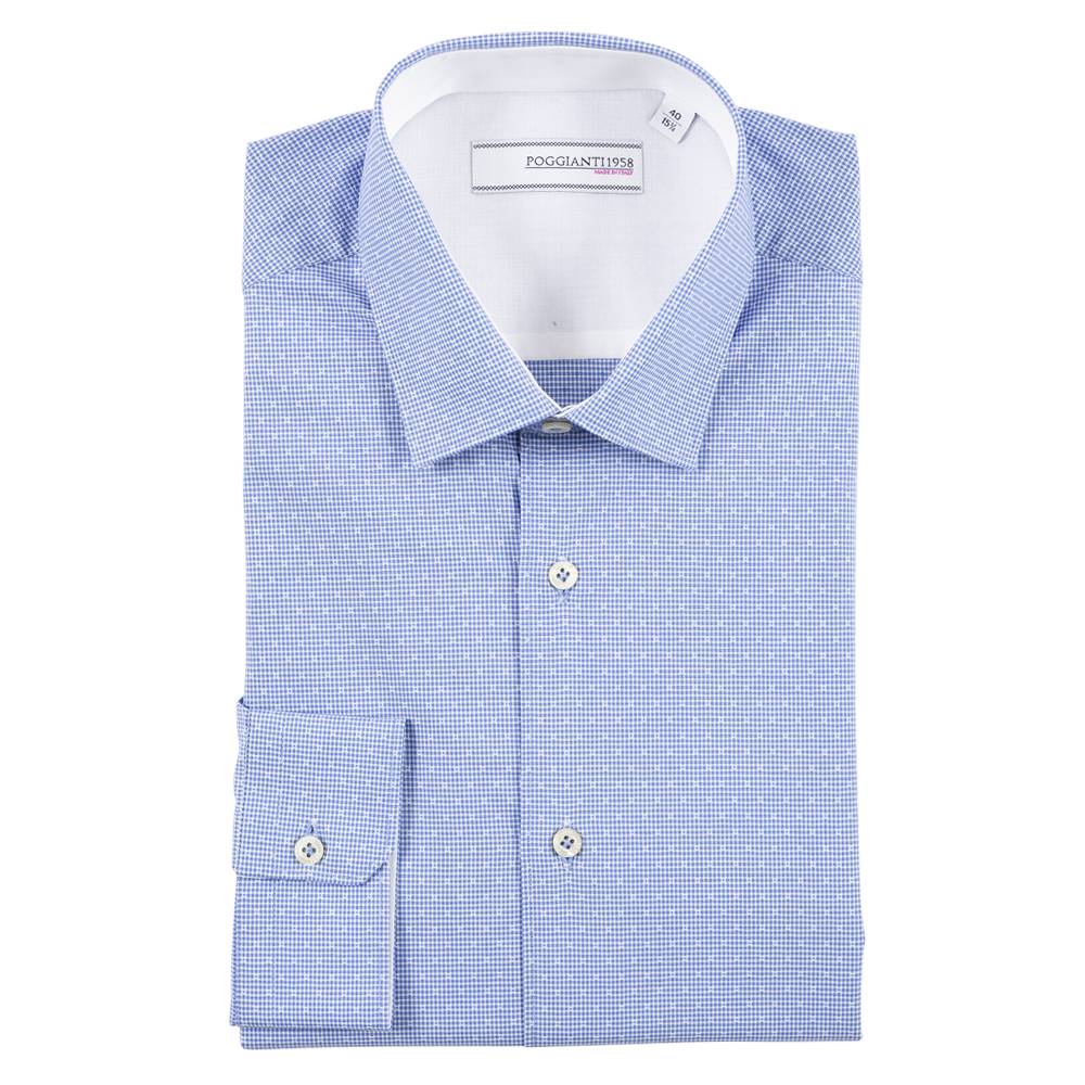 Poggianti Camicia classica con inserti bianchi Negozi Online