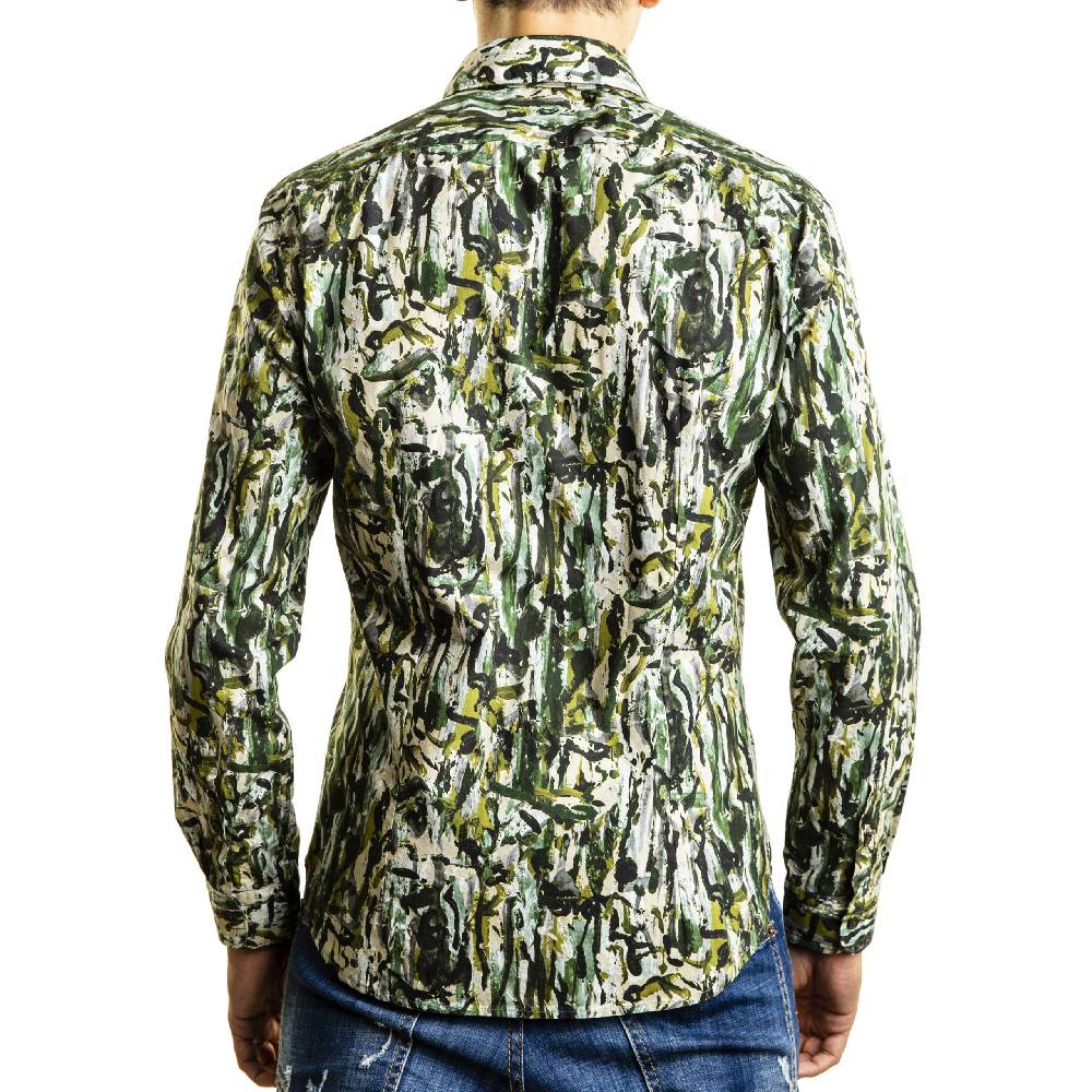 Poggianti Camicia fantasia collo piccolo Consegna Veloce