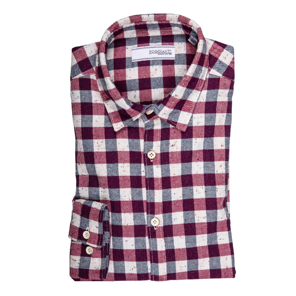 Poggianti Camicia Quadri in flanella Promozione Limitata