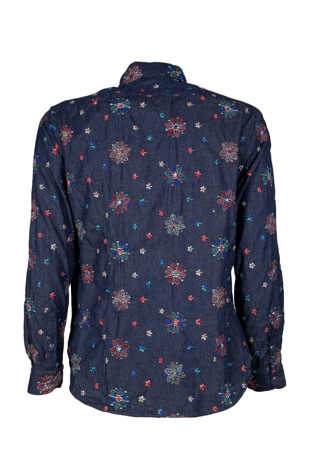 Poggianti Camicia uomo in Denim con Ricami FIRENZE-31W-249-01 Qualità