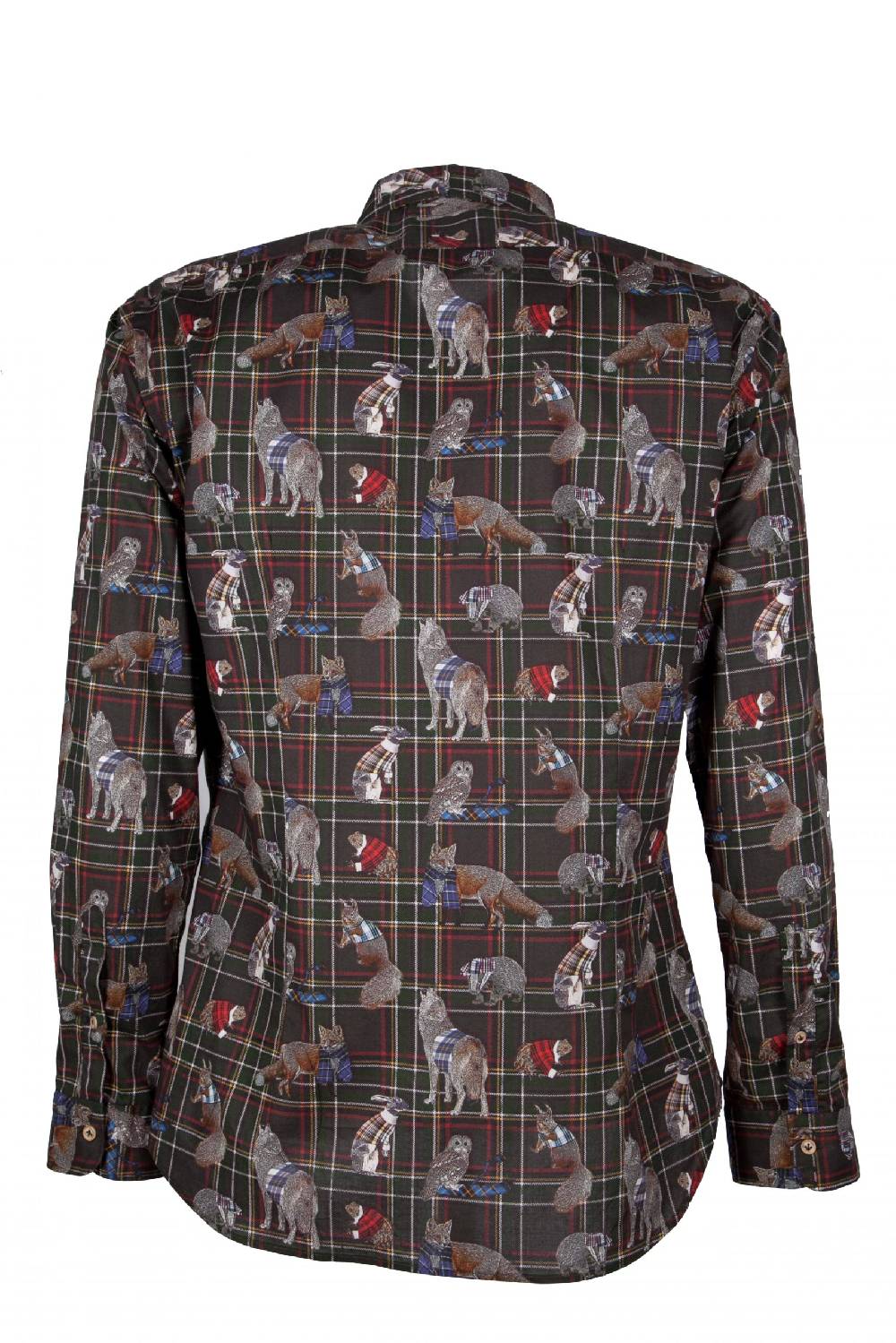 Poggianti Camicia uomo stretch con stampa animali PISA-64-175-03 Fino Al -60%