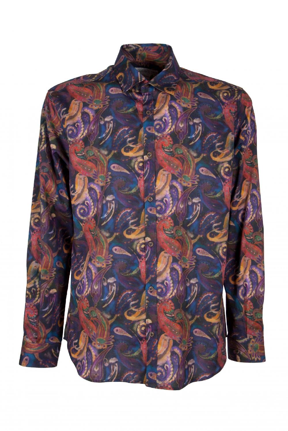 Poggianti Camicia uomo stretch con stampa Paisley PISA-73-163-01 Prezzo Ridotto