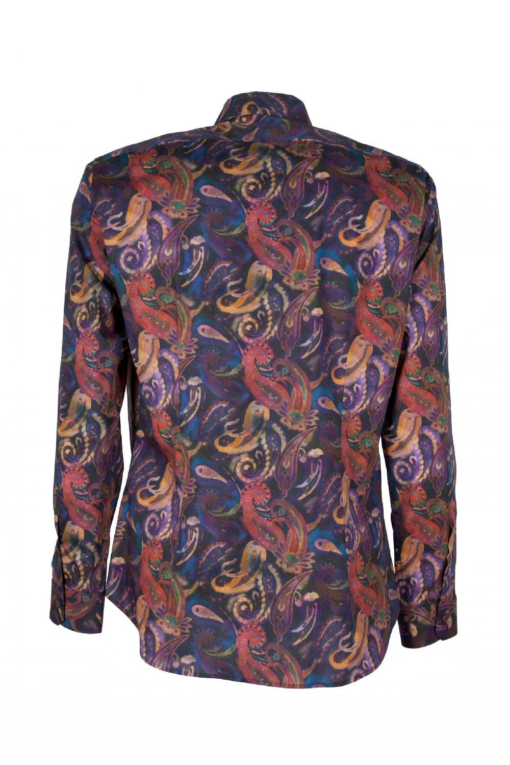 Poggianti Camicia uomo stretch con stampa Paisley PISA-73-163-01 Prezzo Ridotto