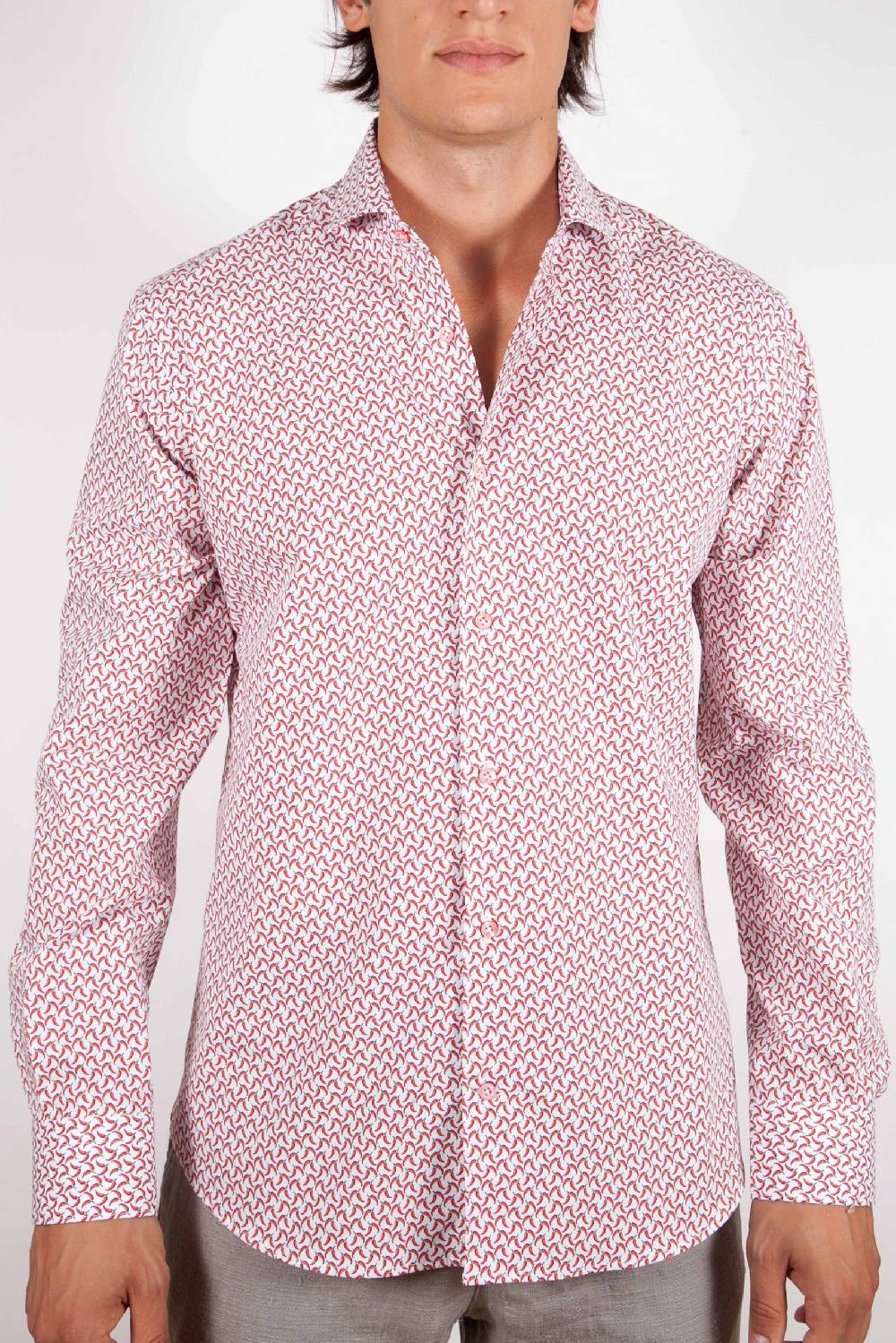Poggianti Camicia Fantasia Collo francese 317-02 In Vendita