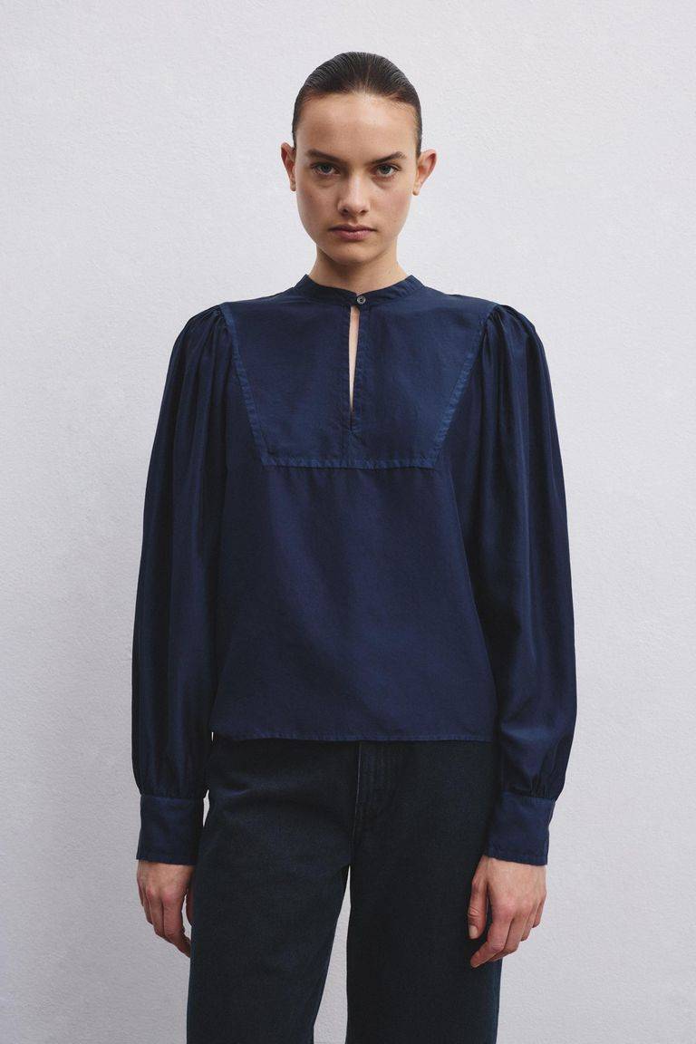 Pomandere Camicia con plastron in habutai Pezzi Unici