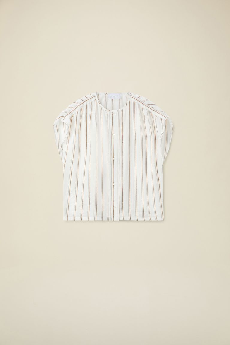 Pomandere Top rigato lurex Vendita Calda