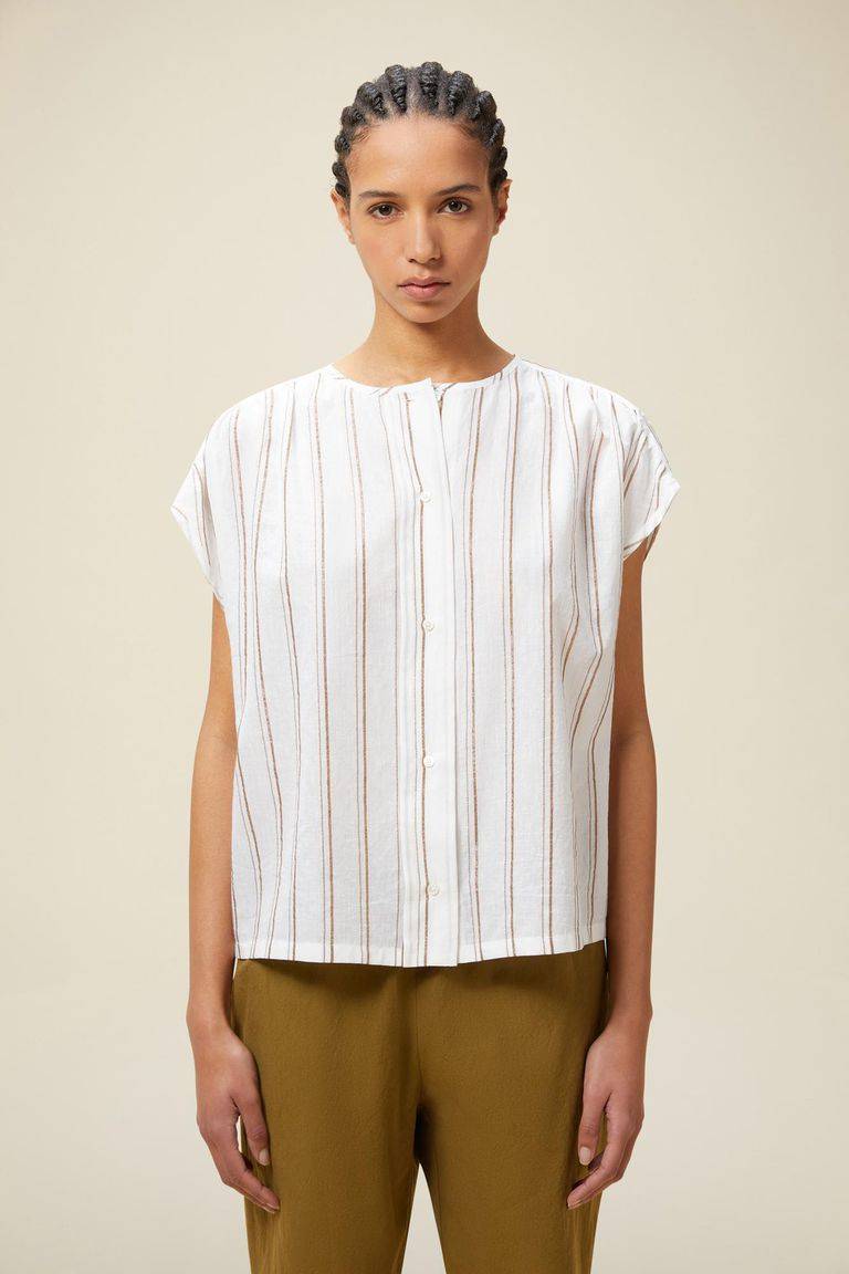 Pomandere Top rigato lurex Vendita Calda