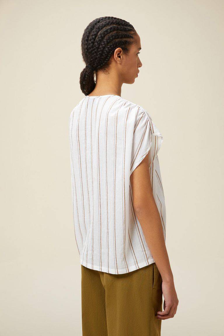Pomandere Top rigato lurex Vendita Calda