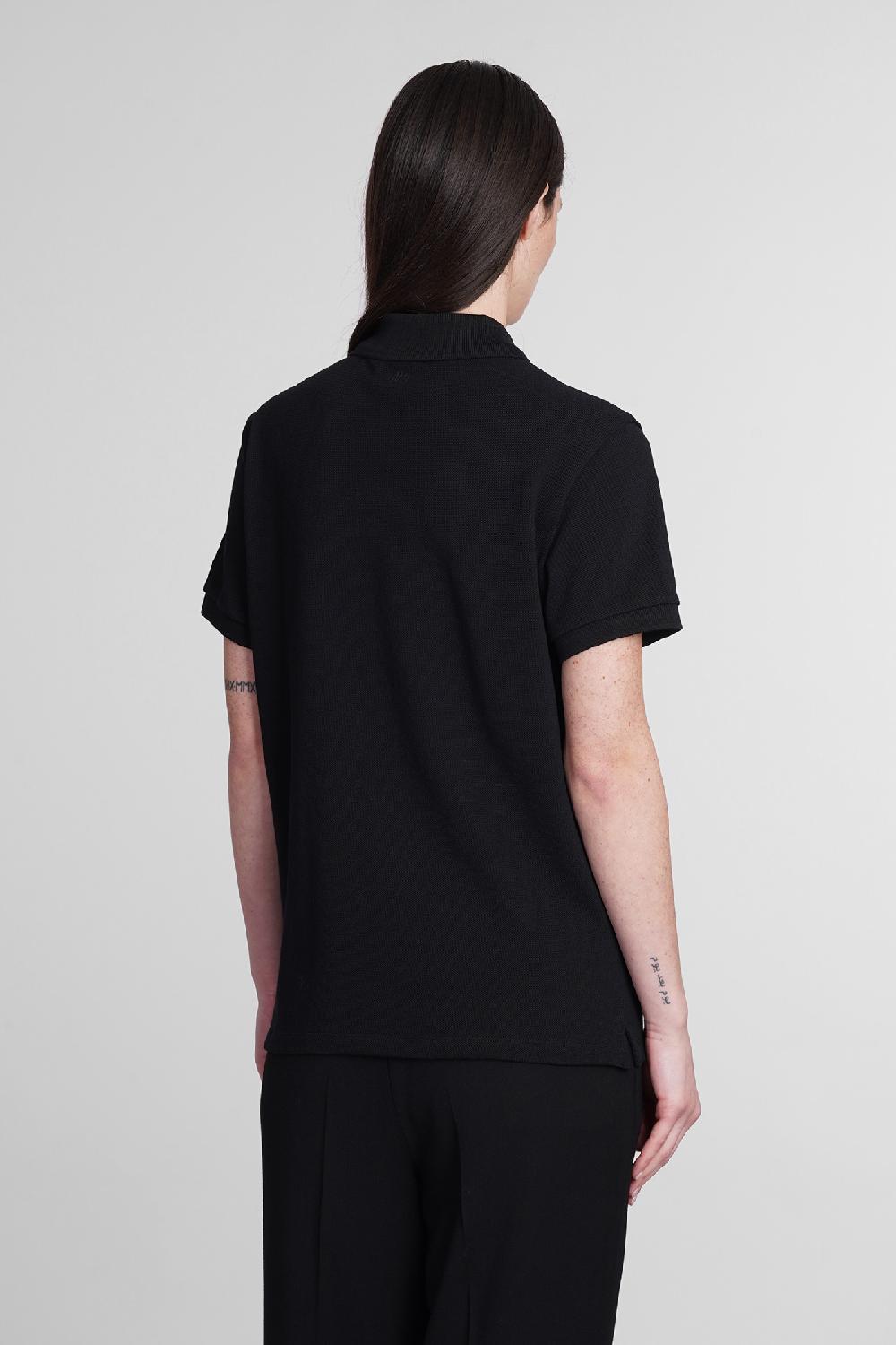 Deliberti Ami Paris Polo in cotone nero cod. 393421 - Deliberti The Luxury Shopping Negozio