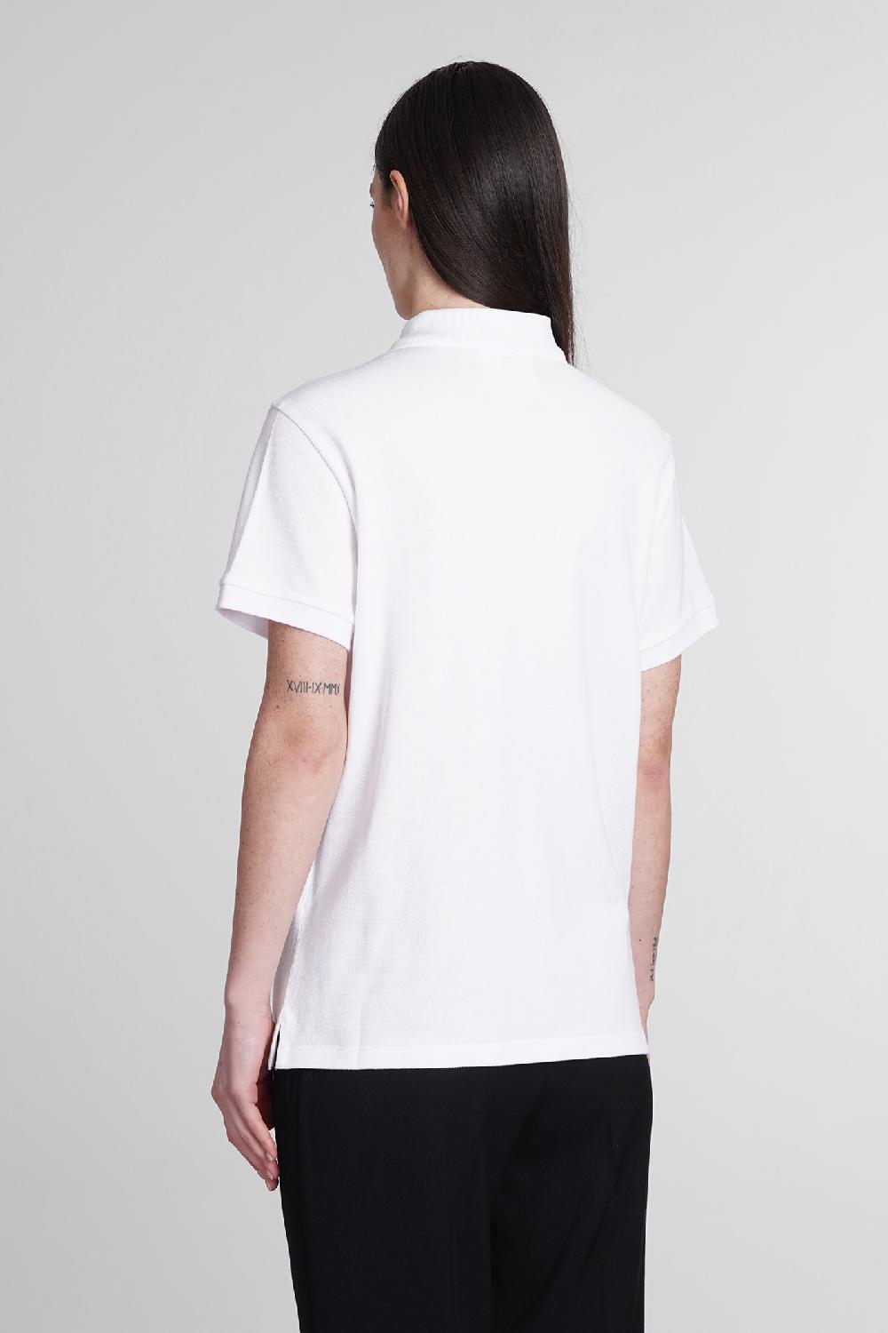 Deliberti Ami Paris Polo in cotone bianco cod. 393422 - Deliberti The Luxury Shopping In Saldo