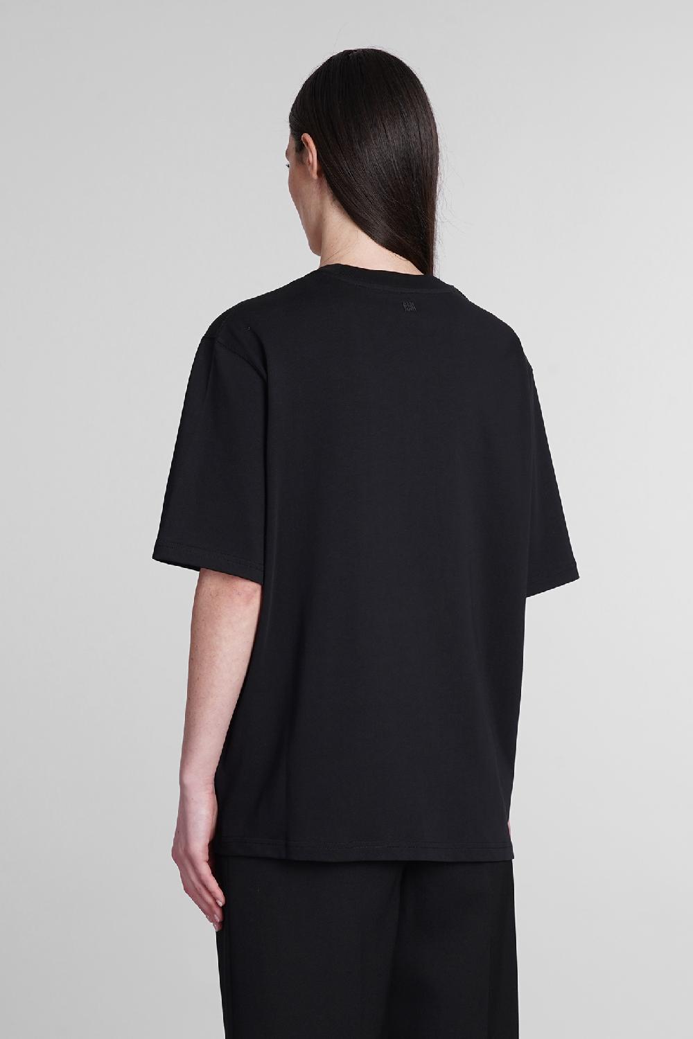 Deliberti Ami Paris T-shirt in cotone nero cod. 393423 - Deliberti The Luxury Shopping Nuova