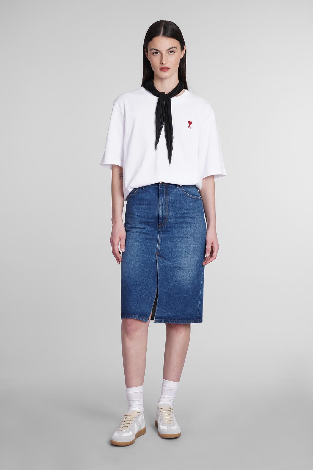 Deliberti Ami Paris T-shirt in cotone bianco cod. 393424 - Deliberti The Luxury Shopping Moda