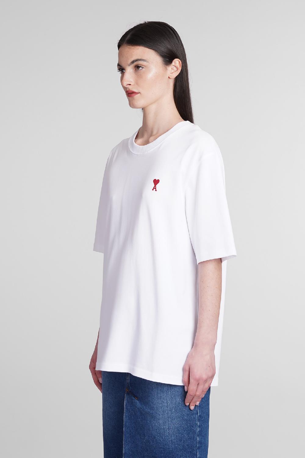 Deliberti Ami Paris T-shirt in cotone bianco cod. 393424 - Deliberti The Luxury Shopping Moda