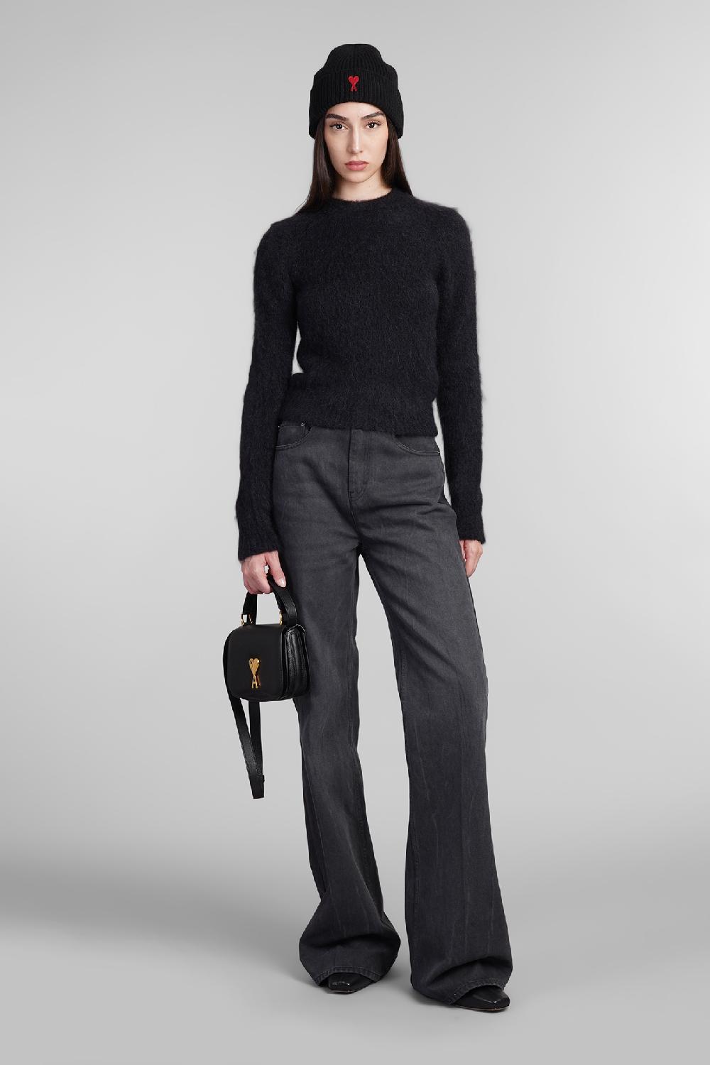 Deliberti Ami Paris Maglia in lana nera cod. 406121 - Deliberti The Luxury Shopping In Linea