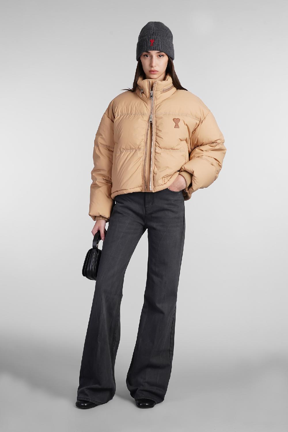 Deliberti Ami Paris Piumino in poliammide beige cod. 409143 - Deliberti The Luxury Shopping Qualità
