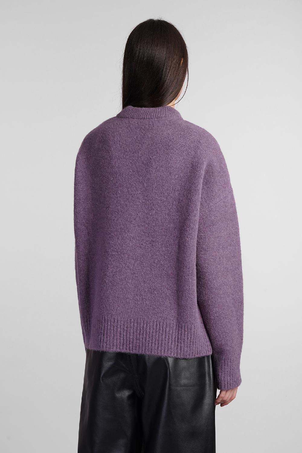 Deliberti Ami Paris Maglia in lana viola cod. 406930 - Deliberti The Luxury Shopping Vendita