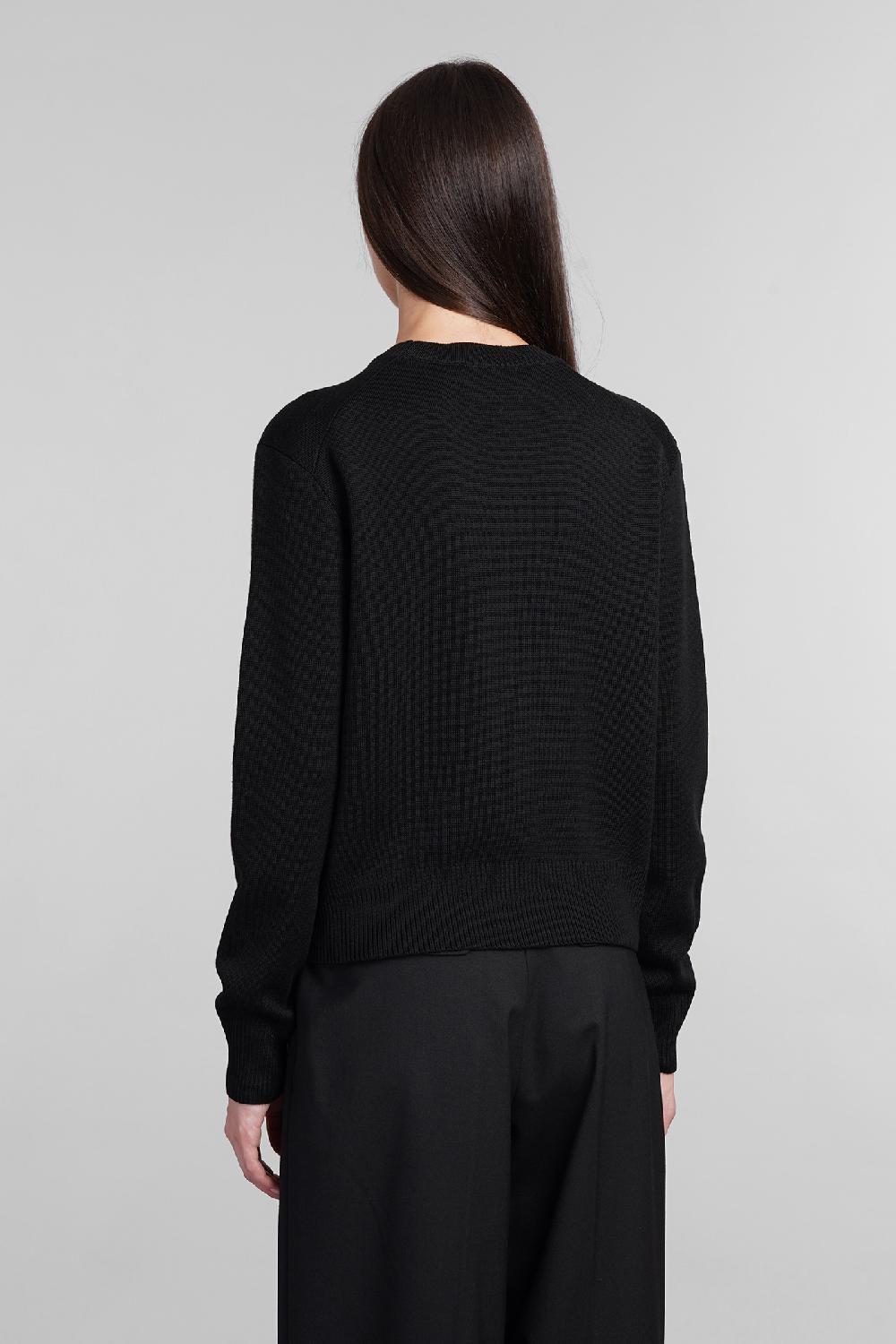 Deliberti Ami Paris Maglia in lana nera cod. 405006 - Deliberti The Luxury Shopping Pezzi Unici