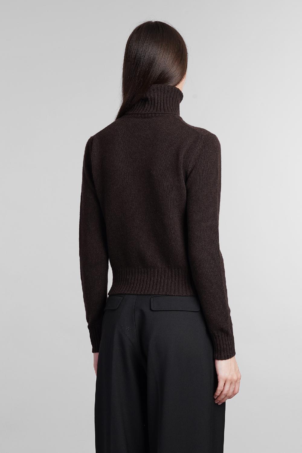 Deliberti Ami Paris Maglia in cashmere marrone cod. 405008 - Deliberti The Luxury Shopping Negozi Online