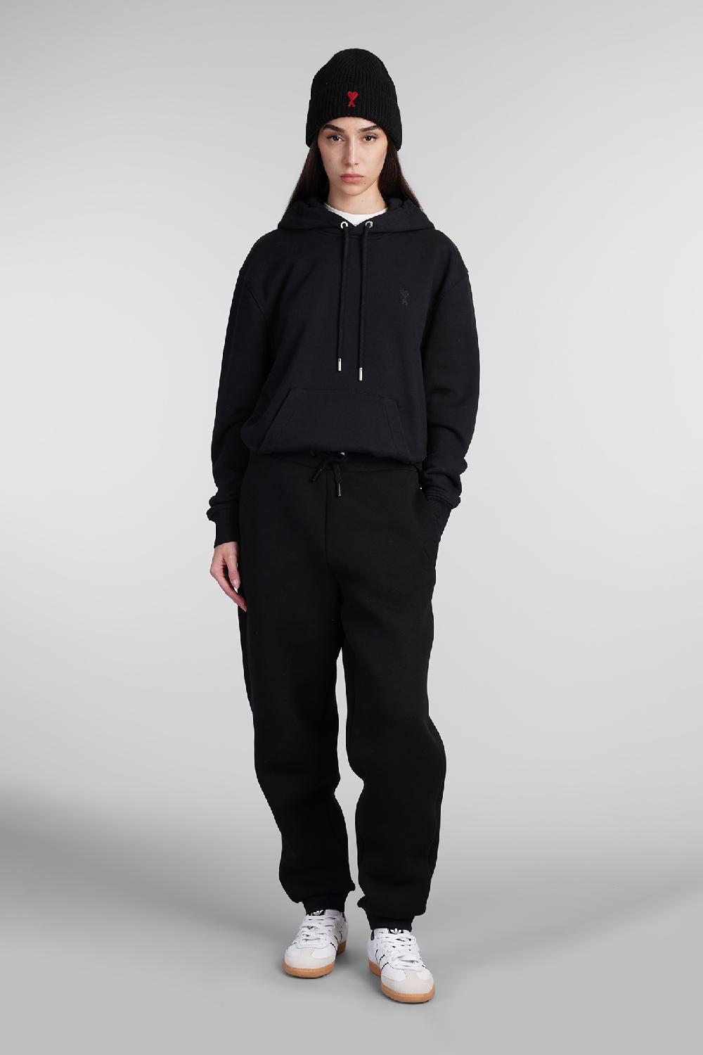 Deliberti Ami Paris Felpa in cotone nero cod. 402083 - Deliberti The Luxury Shopping Prezzo Ridotto