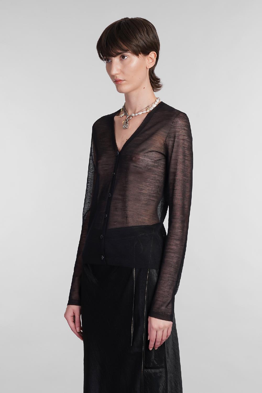Deliberti Acne Studios Cardigan in lana nera cod. 402627 - Deliberti The Luxury Shopping Qualità