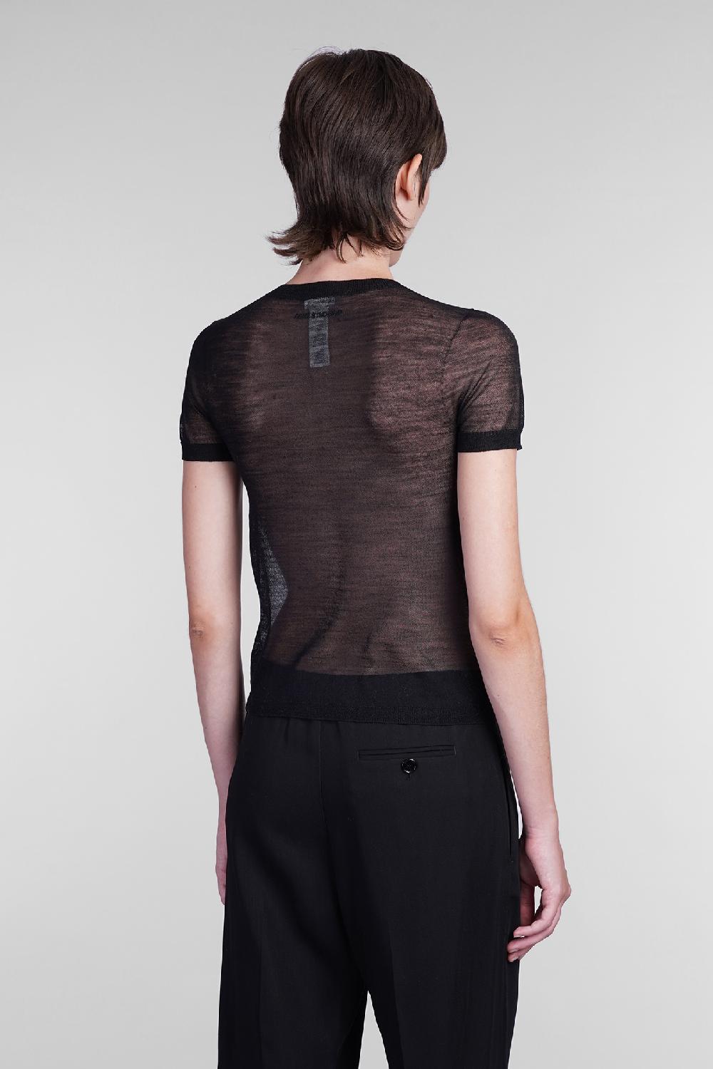 Deliberti Acne Studios T-shirt in lana nera cod. 406151 - Deliberti The Luxury Shopping Pezzi Unici
