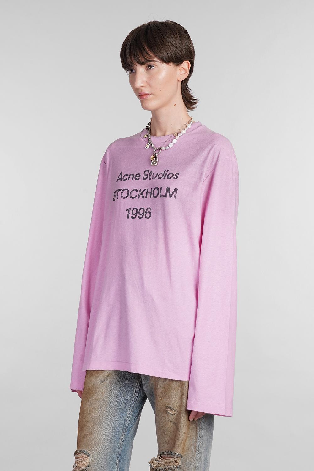 Deliberti Acne Studios T-shirt in cotone rosa cod. 402638 - Deliberti The Luxury Shopping Shopping Online