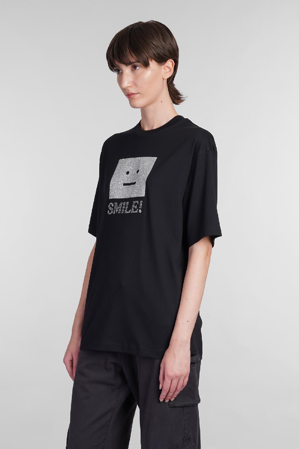 Deliberti Acne Studios T-shirt in cotone nero cod. 402431 - Deliberti The Luxury Shopping Offerta