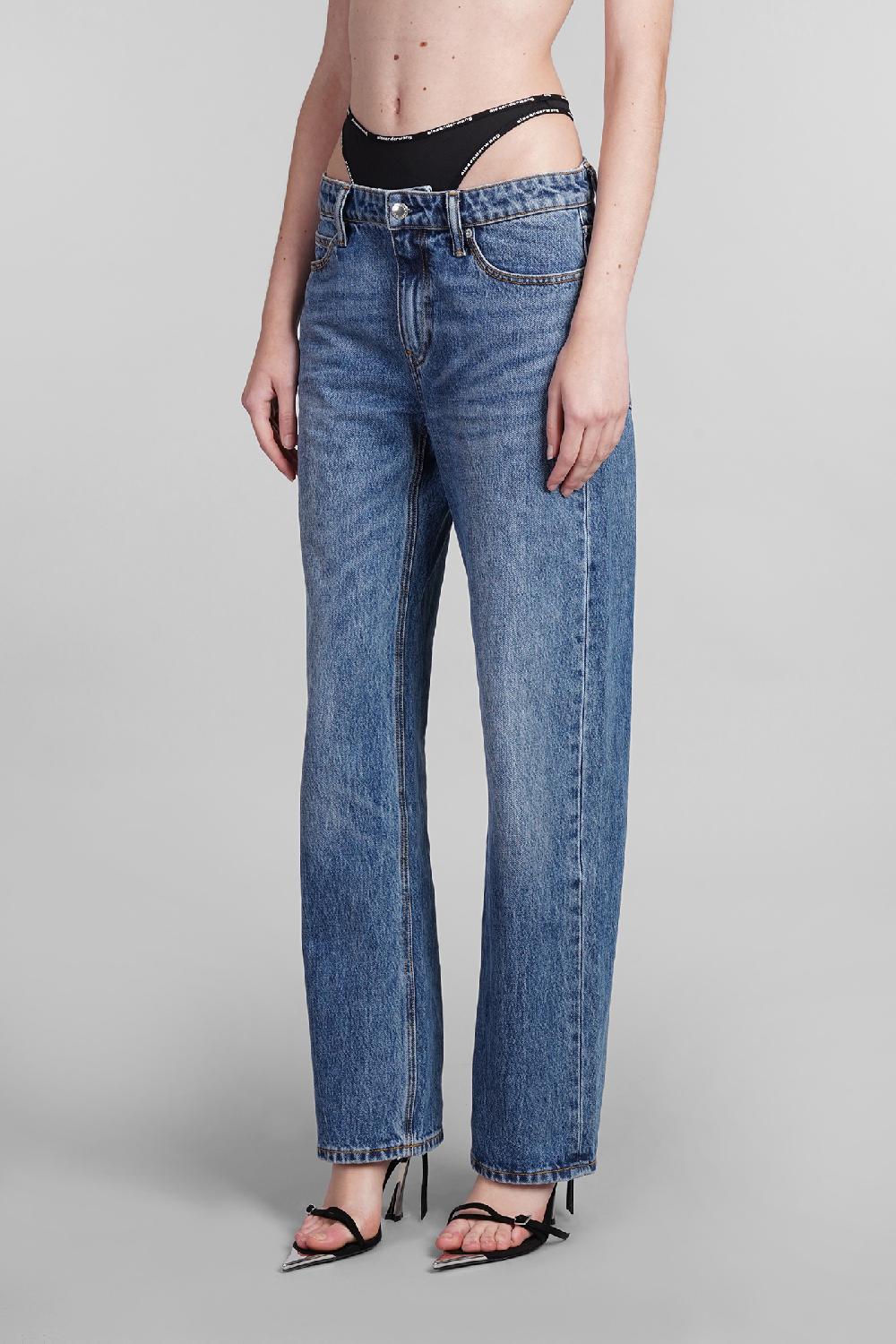 Deliberti Alexander Wang Jeans in cotone blu cod. 401871 - Deliberti The Luxury Shopping Vendita Calda