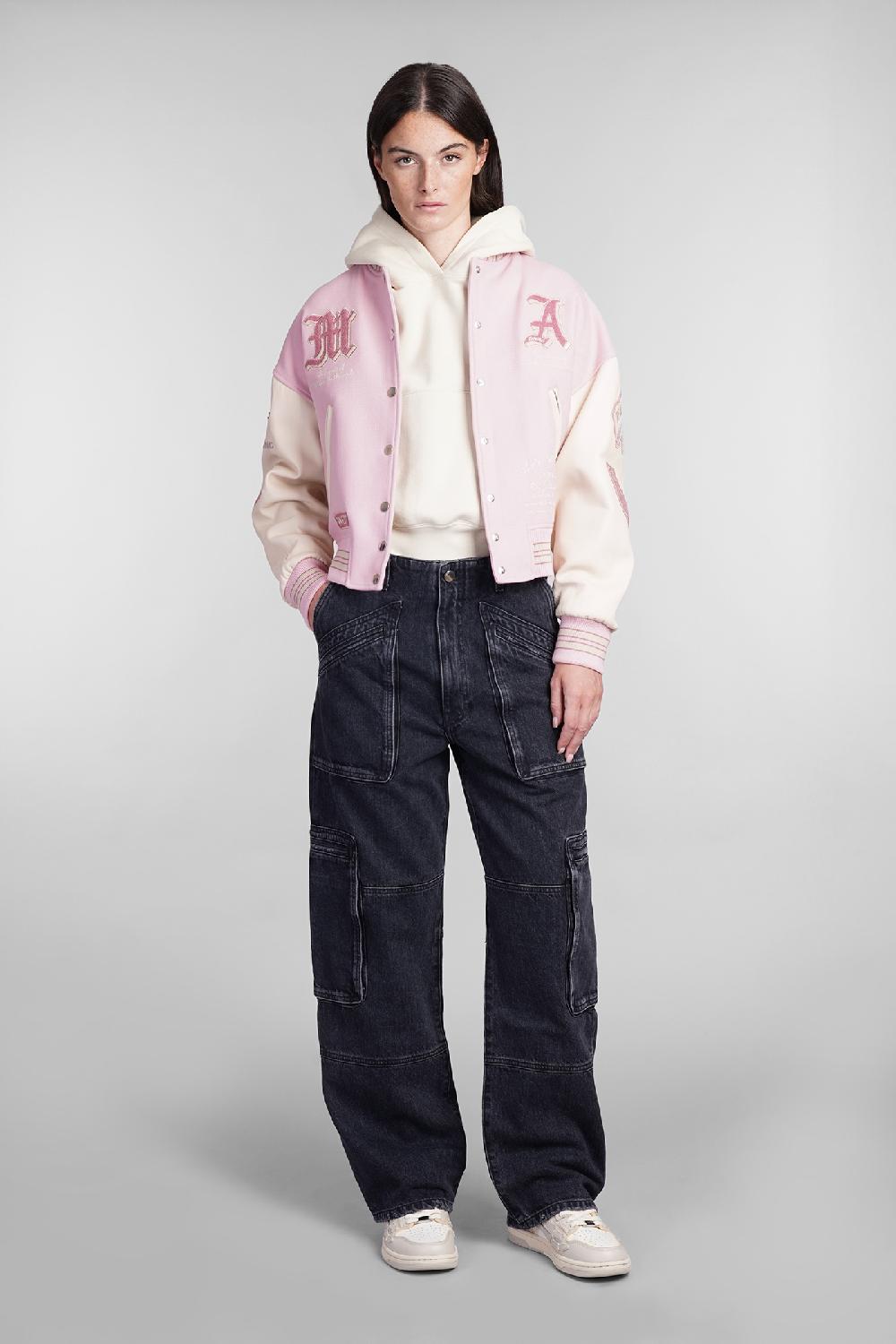 Deliberti Amiri Bomber in lana rosa cod. 405353 - Deliberti The Luxury Shopping Sottocosto