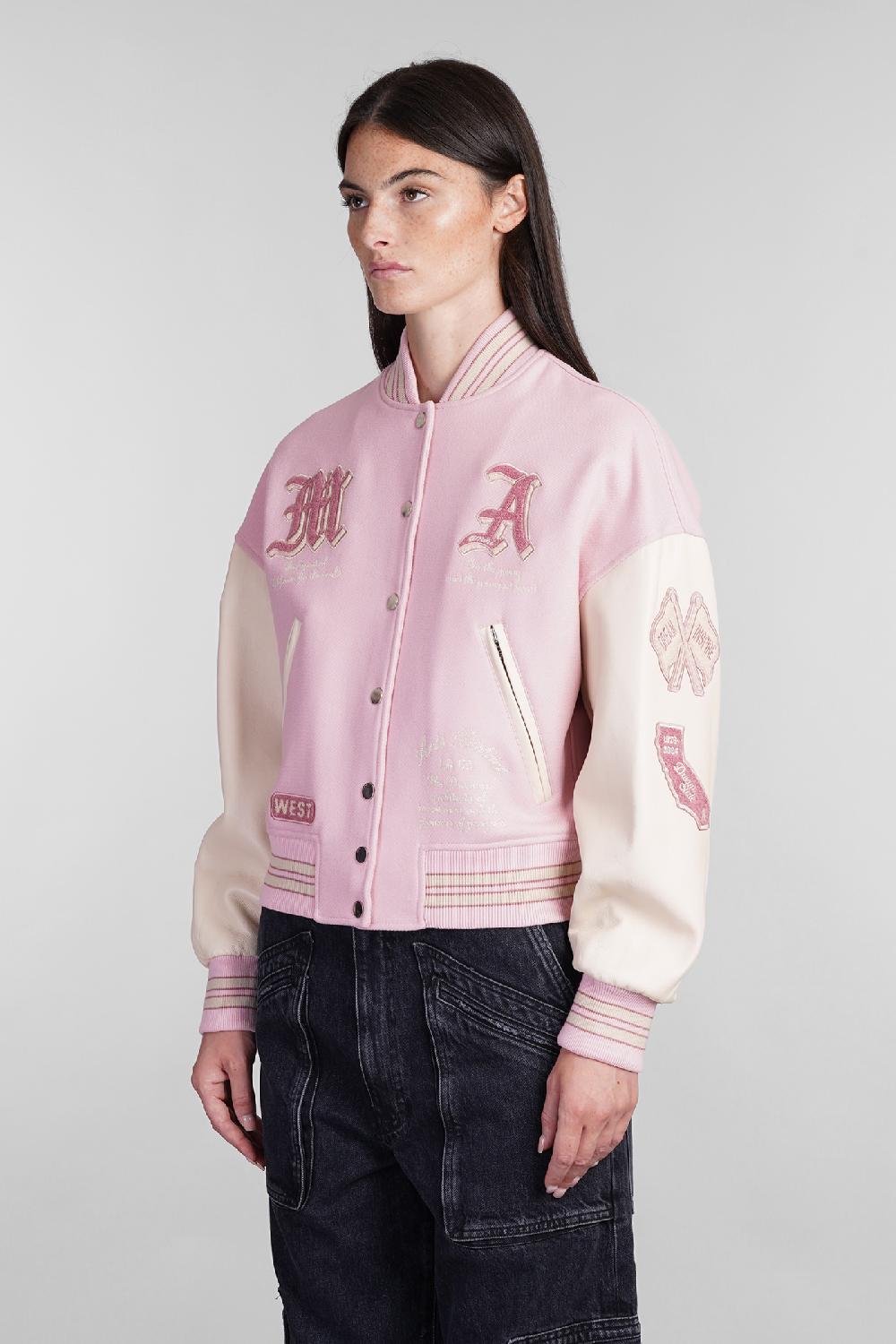 Deliberti Amiri Bomber in lana rosa cod. 405353 - Deliberti The Luxury Shopping Sottocosto